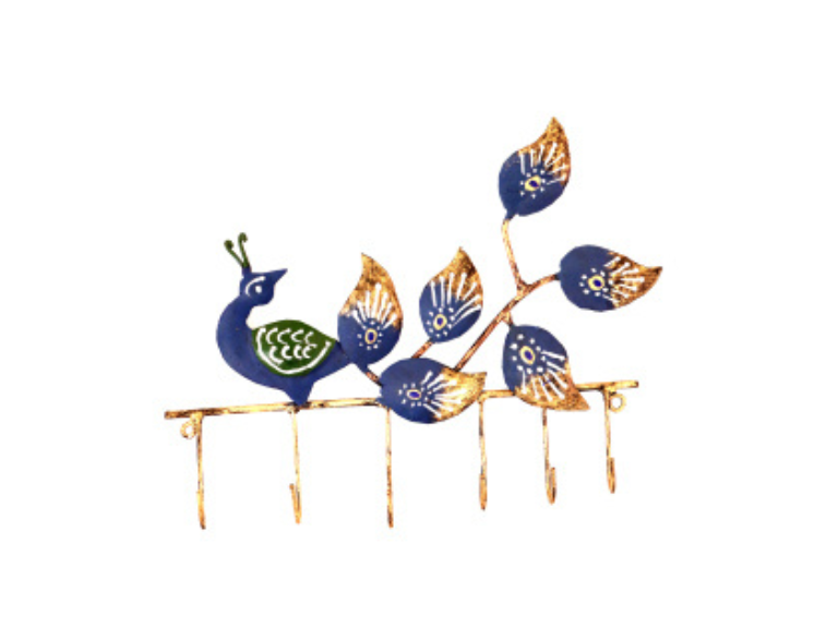 Wrought Iron Peacock Cloth Hanger