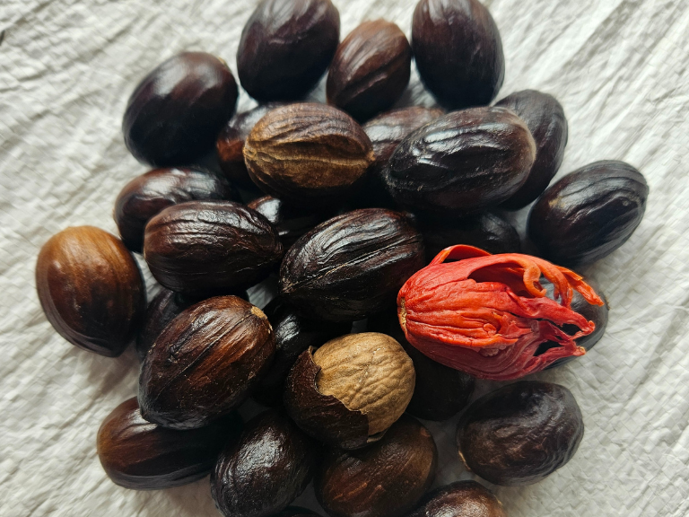 Nutmeg with shells 