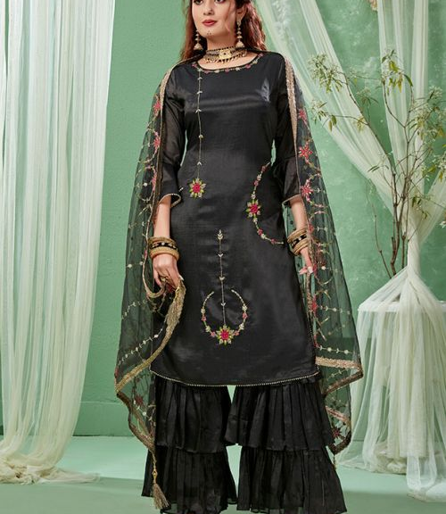 Vandana Readymade Sharara Suit with Dupatta