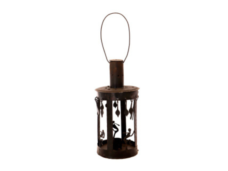 Wrought Iron Hanging Candle Lantern