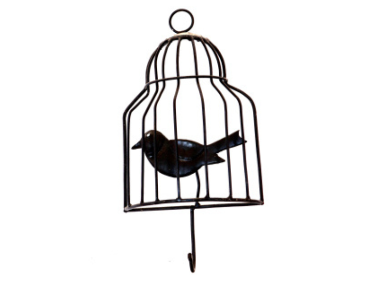 Wrought Iron Bird Cage Cloth Hanger