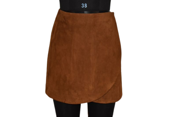 Ladies Brown Leather Skirt