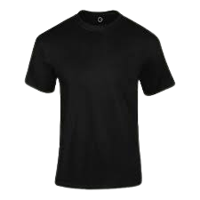 Mens Half Sleeve Black Round Neck T-Shirt